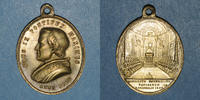 MEDALS bronze Vatican. Pie IX (1846-1878). Concile oecuménique 1869, an XXIV. Médaille (traces d'argenture) -