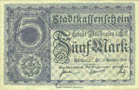 FRENCH EMERGENCY NOTES 5 mark Mulhouse (68). Ville. Billet Non annulé -