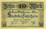 FRENCH EMERGENCY NOTES 10 mark Mulhouse (68). Ville. Billet Non annulé -