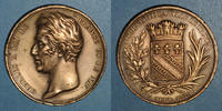 MEDALS bronze Charles X (1824-1830). Visite de Troyes, 17 septembre Médaille . 41,3 mm -