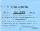 3 mark 5.12.1914 FRANZÖSISCHE NOTSCHEINE Roppentzwiller (Roppenzweiler). Weberei Schlumberger-Steiner & Cie. Billet. unz