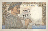 NOTES OF THE BANQUE DE FRANCE 10 francs Banque de France. Billet. mineur, -