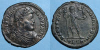 ROMAN EMPIRE maiorina Jovien (363-364). Double . Thessalonique, 1ère officine. R/: l'empereur debout. R ! -