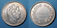 FRENCH MODERN COINS 2 francs Louis-Philippe (1830-1848). Strasbourg -