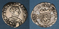 LORRAINE teston Duché de Lorraine. Charles III (1545-1608). 1/4 au buste enfantin. Nancy -