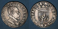 LORRAINE Teston Duché de Lorraine. Charles III (1545-1608). au buste âgé, Nancy -