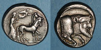   420-405 - Chr.  YUNAN PARALAR Sicilya.  Gela.  Tétradrachme, 420-405 ss 2625,00 EUR + 8,00 EUR kargo
