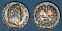 FRENCH MODERN COINS 1/4 franc Louis Philippe (1830-1848). La Rochelle. 46 218 ex ! -