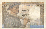 NOTES OF THE BANQUE DE FRANCE 10 francs Banque de France. Billet. mineur, -
