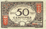 FRENCH EMERGENCY NOTES 50 centimes Nice (06). Chambre de Commerce. Billet. 25.4.1917, série 112 -