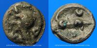 CELTIC COINS Potin Carnutes. Région de Chartres. aux croissants, 1er s. AC -