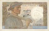 NOTES OF THE BANQUE DE FRANCE 10 francs Banque de France. Billet. mineur, -