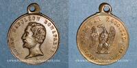 REVOLUTIONARY DOCUMENTS and WAR OF 1870 Révolution de 1848. Vote du Plébiscite Médaille cuivre. 23,71 mm -