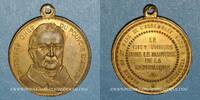 REVOLUTIONARY DOCUMENTS and WAR OF 1870 bronze Guerre de 1870-1871. A. Thiers. Médaille -