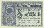 FRENCH EMERGENCY NOTES 5 mark Mulhouse (68). Ville. Billet Non annulé -