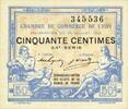 FRENCH EMERGENCY NOTES 50 centimes Lyon (69). Chambre de Commerce. Billet. 29.7.1920, 24e série -