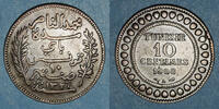 OLD FRENCH COLONIES 10 centimes Tunisie. Mohammed En-Naceur . 1908A -