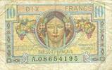 NOTES OF THE TREASURY (TRESOR) 10 francs Territoires occupés. Billet. Trésor français, type -