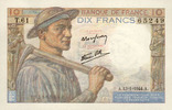 NOTES OF THE BANQUE DE FRANCE 10 francs Banque de France. Billet. mineur, -