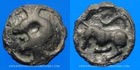 CELTIC COINS Potin Turones. Région de Tours. à la tête diabolique, vers 80-50 AC -