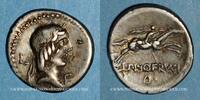 ROMAN REPUBLIC Denier République romaine. L. Calpurnius Piso L. F. L. n. Frugi (vers 90 AC). -