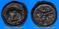 CELTIC COINS Potin Rémi. Région de Reims. au bucrâne, 1er siècle AC -