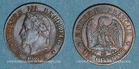 FRENCH MODERN COINS 1 centime 2e empire (1852-1870). tête laurée Strasbourg. Grand BB -