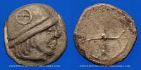 CELTIC COINS Obole Marseille. à la tête casquée, vers 440-410 AC -