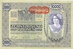 OTHER FOREIGN NOTES Autriche. Banque Austro-Hongroise. 10 000 couronnes surchargé -