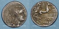 ROMAN REPUBLIC Denier République romaine. D. Silanus L. f. (vers 91 AC). -