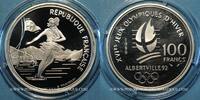FRENCH MODERN COINS 100 francs 5e république (1959-). 1989 J.O. Albertville Patinage artistique -