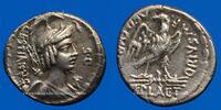 ROMAN REPUBLIC Denier République romaine. M. Plaetorius M. f. Cestianus (vers 67 AC). -