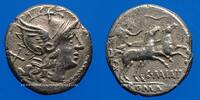 ROMAN REPUBLIC Denier République romaine. C. Maianius (vers 153 AC). -