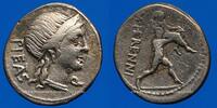 ROMAN REPUBLIC Denier République romaine. M. Herennius (vers 108-107 AC). -