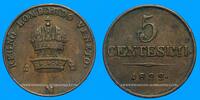 EUROPE 5 centesimi 1822 M Italie. Lombardie-Vénétie. François II (1792-1... 31.44 US$  +  11.00 US$ shipping