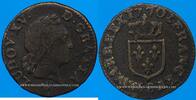 FRENCH ROYAL COINS Liard Louis XV (1715-1774). à la vieille tête Reims -