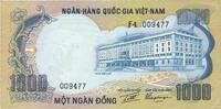 OTHER FOREIGN NOTES Vietnam du Sud. Banque Nationale du Vietnam. 1000 dong -