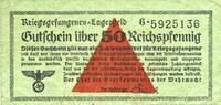 GERMANY 50 pfennig Allemagne. Camps allemands de prisonniers de guerre 1939-1945. Billet. -