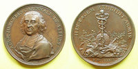 MEDALS bronze Cardinal de Fleury. Préliminaires du Traité de Vienne Médaille 54 mm gravée par Dassier -
