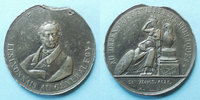 MEDALS Hommage des lyonnais au général Foy. Médaille plomb-étain. 55 mm -
