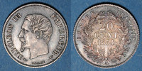 FRENCH MODERN COINS 20 centimes 2e empire (1852-1870). tête nue -