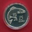 Irland 15 Euro Silber 2011 Animals of Irish Coinage - Fische Proof in Kapsel, Zertifikat, Box & Umkarton; OVP