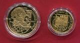 San Marino 20 und 50 Euro Gold 2004 Marco Polo 750 Jahre Proof OVP mit Kapsel, Box, Umkarton & Zert.