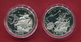 San Marino 5000 Lire & 10000 Lire Silber 1997 Vasco da Gama & Giovanni Caboto proof in capsule, certificate & box