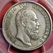 2 Mark Silber Kursmünze 1888 F Kursmünze Karl König von Württemberg Key Date Jahrgang Small Eagle PCGS Holder AU 55