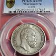 2 Mark Silber Kursmünze 1888 F Kursmünze Karl König von Württemberg Key Date Jahrgang Small Eagle PCGS Holder AU 55