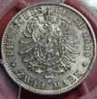 2 Mark Silber Kursmünze 1888 F Kursmünze Karl König von Württemberg Key Date Jahrgang Small Eagle PCGS Holder AU 55