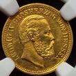 Germany Deutschland Hessen Darmstadt Gold 5 Mark 1877 H Ludwig IV. Rare Type USA Unc. NGC MS 61