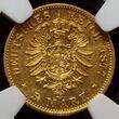 Germany Deutschland Hessen Darmstadt Gold 5 Mark 1877 H Ludwig IV. Rare Type USA Unc. NGC MS 61