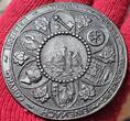 Eisenguss Medaille, 1917 400 Jahrfeier der Reformation, Portrait Martin Luther sehr plastisch, Wartburg, Almost as cast Black coated